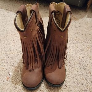 Old West Girls Toddler 5 Fringe Boots